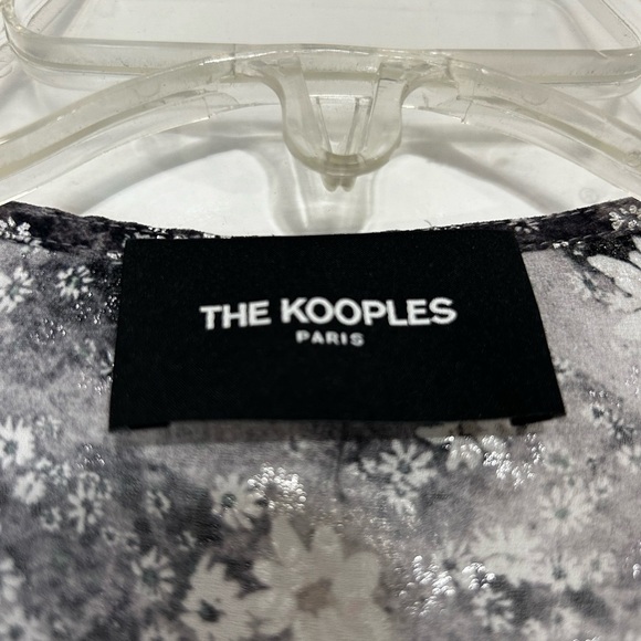 The Kooples Paris Women's Long Sleeve Button Down Floral Ruffle Blouse EU 2/ S - Picture 5 of 12